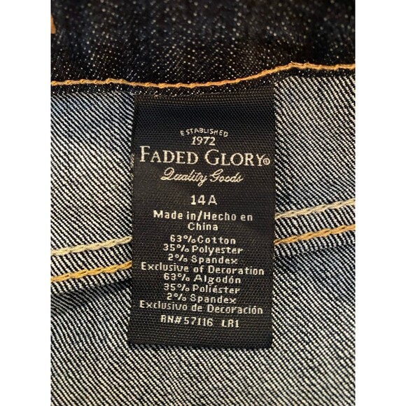 Faded Glory Womens Dark Denim Plus Size 14 Western Jeans Cowgirl Rodeo - Picture 7 of 11